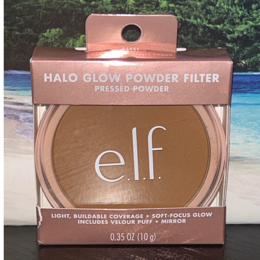 ELF Halo Glow Powder Filter Pressed Powder Deep Warm 84851 Luminous Finish